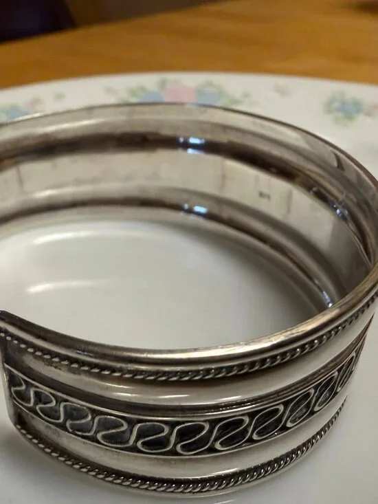 Vintage Sterling Silver Cuff - Picture 3 of 3